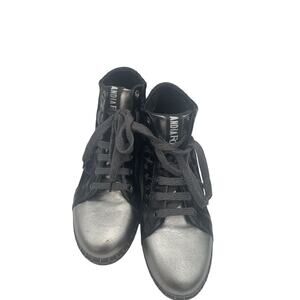 ANDIA FORA Ankle Boot Metallic Leather Cheetah Boho High Top 7.5 Men 8 Women